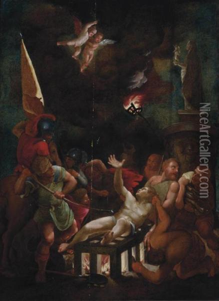 The Martyrdom Of Saint Lawrence Oil Painting - Tiziano Vecellio (Titian)
