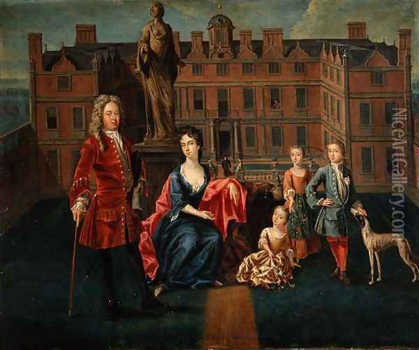 The North Family at Glemham, 1715-16 Oil Painting - Peter Vanderbank