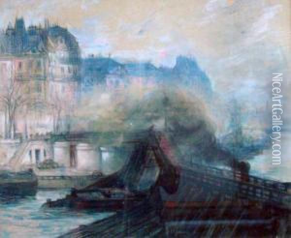 L'estacade (etude) Oil Painting - Henri Pierre Paillard