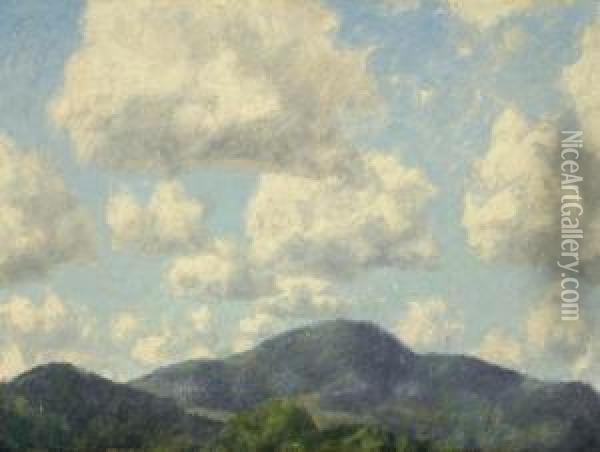Tryon Mountain Oil Painting - Lawrence Mazzanovich