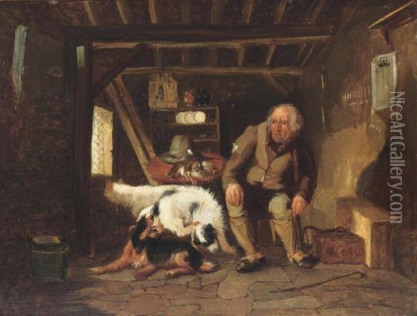 The Gamekeeper's Cottage Oil Painting - John William North