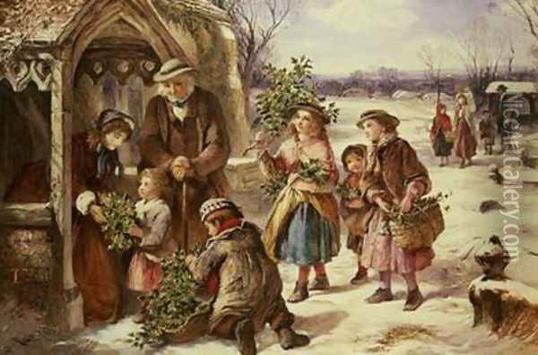 Christmas Morning 1865 Oil Painting - Thomas Falcon Marshall