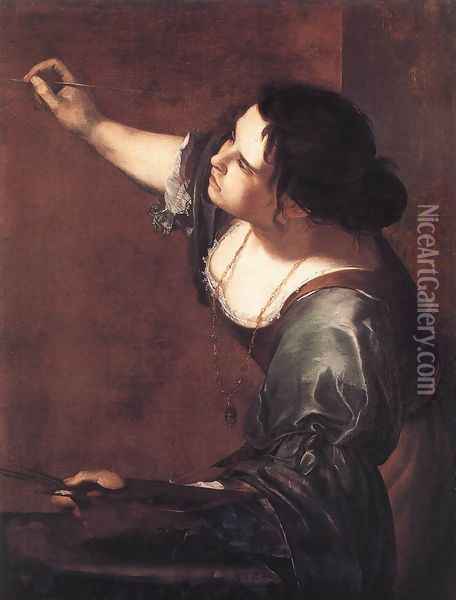 Self-Portrait as the Allegory of Painting 1630s Oil Painting - Artemisia Gentileschi