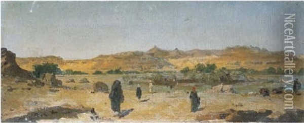 Paesaggio Sul Nilo Oil Painting - Vincenzo Marinelli