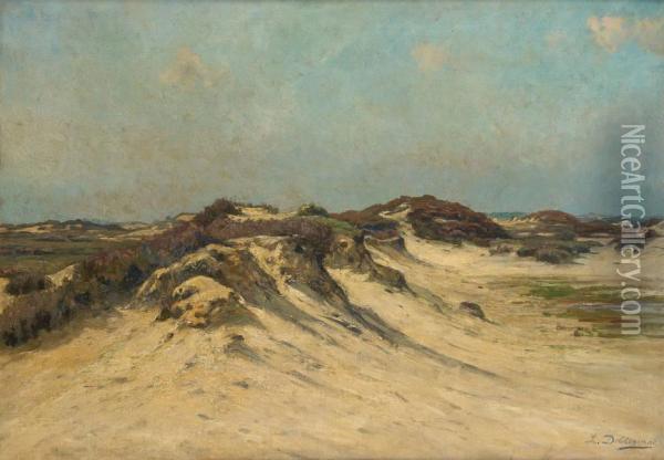 Les Dunes Oil Painting - Leon Delderenne