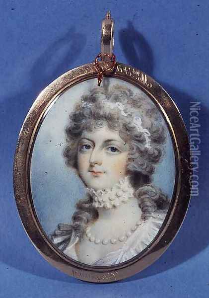 Portrait of Mrs Fitzherbert Oil Painting - Richard Cosway