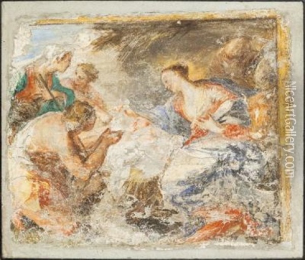 Adorazione Dei Pastori Oil Painting - Valerio Castello