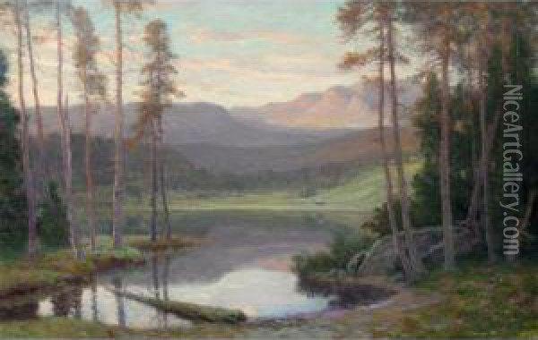 Solitude Oil Painting - Christian Eriksen Skredsvig