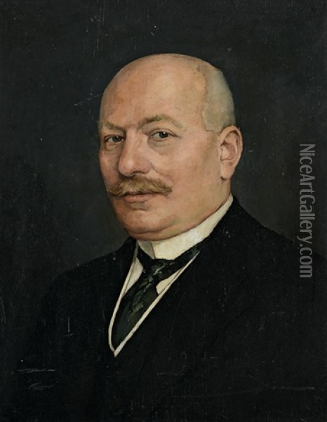 Portrait Eines Mannes Oil Painting - Emil Orlik