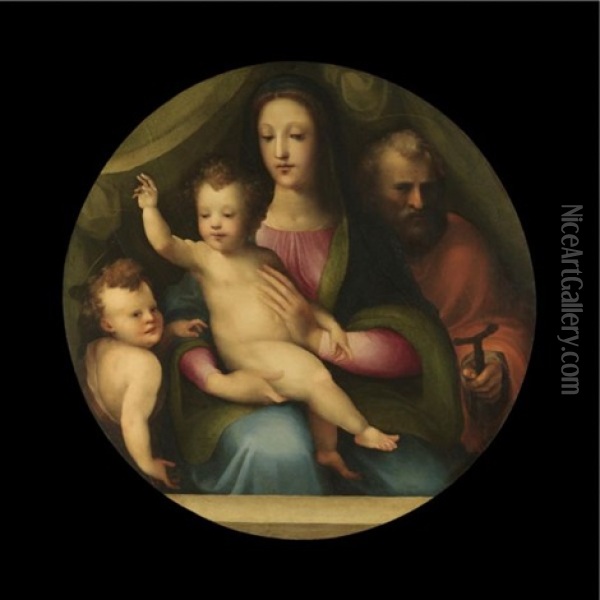 The Holy Family With The Infant Saint John The Baptist Oil Painting - Domenico Beccafumi