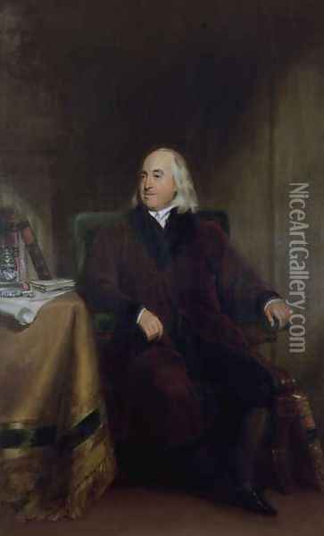 Jeremy Bentham, c.1829 Oil Painting - Henry William Pickersgill