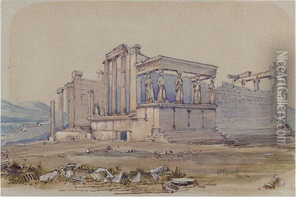 An Album Of Watercolours Of Athens Oil Painting - Henry Cook