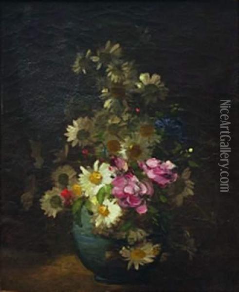 Vase De Fleurs Oil Painting - Antoine Vollon