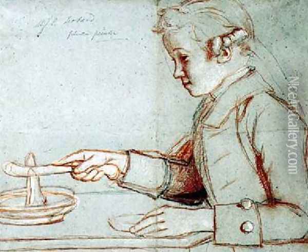Jean Etienne Liotard the artists son at breakfast Oil Painting - Etienne Liotard