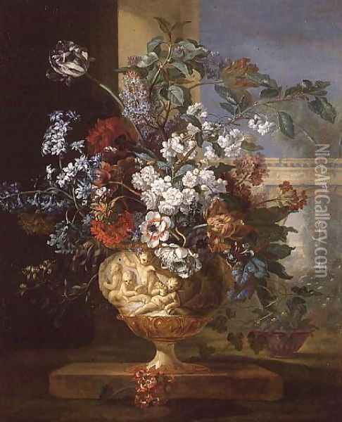 Still Life of Flowers 2 Oil Painting - Pieter Casteels