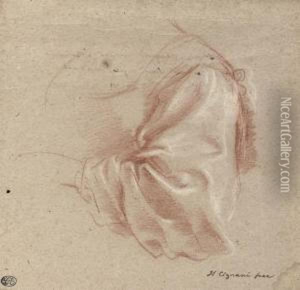 Drapery Study Of A Woman's Sleeve Oil Painting - Carlo Cignani
