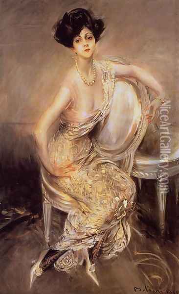 Portrait Of Rita De Acosta Lydig Oil Painting - Giovanni Boldini