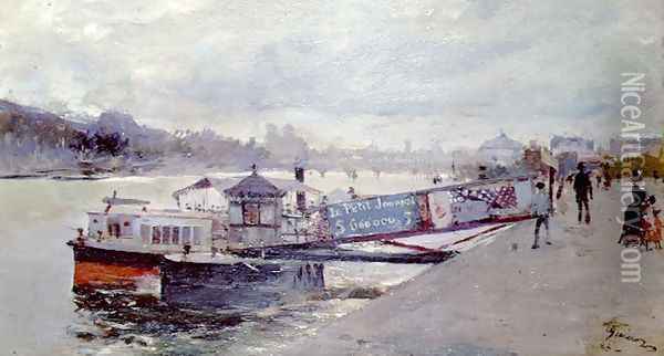 Harbour Scene Oil Painting - Jacques Guiaud