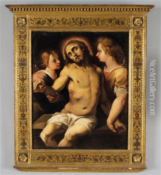 Cristo Sorretto Dagli Angeli Oil Painting - Ventura Salimbeni