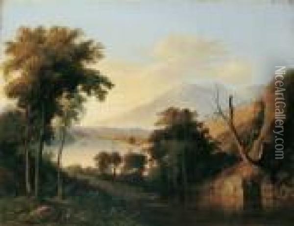 Ein See (loch) Im Schottischen Hochland. Oil Painting - Horatio McCulloch