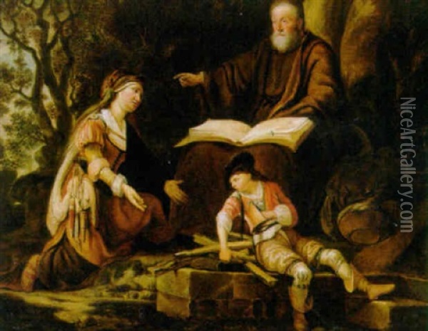 Elijah And The Widow Of Zarephath Oil Painting - Gerrit Willemsz Horst