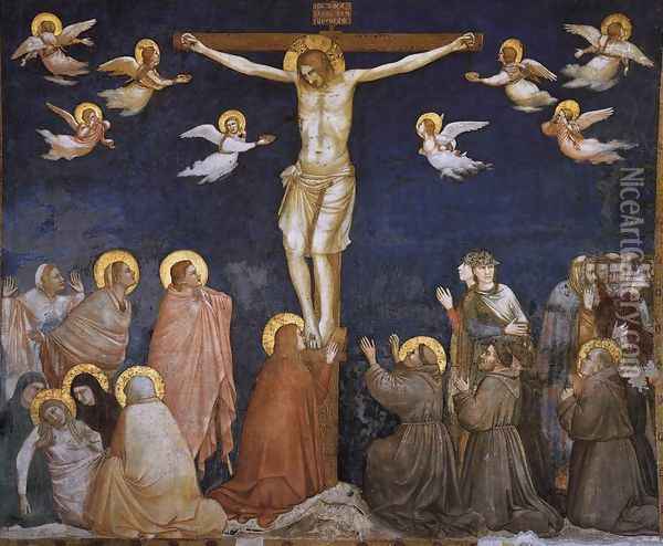 Crucifixion 1310s Oil Painting - Giotto Di Bondone