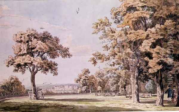 Windsor Castle: from the Great Park Oil Painting - Paul Sandby