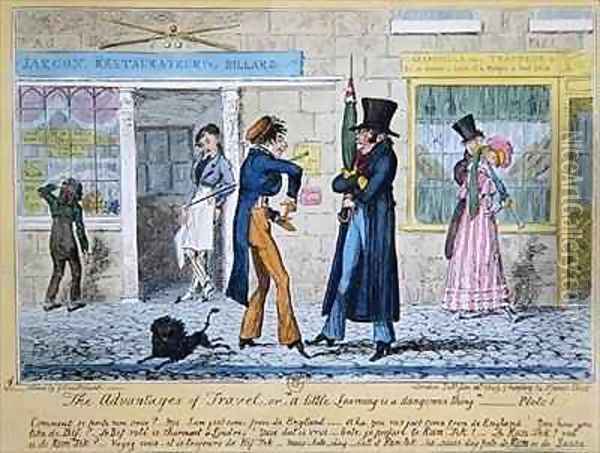 The Advantages of Travel or A Little Learning is a Dangerous Thing Oil Painting - George Cruikshank I
