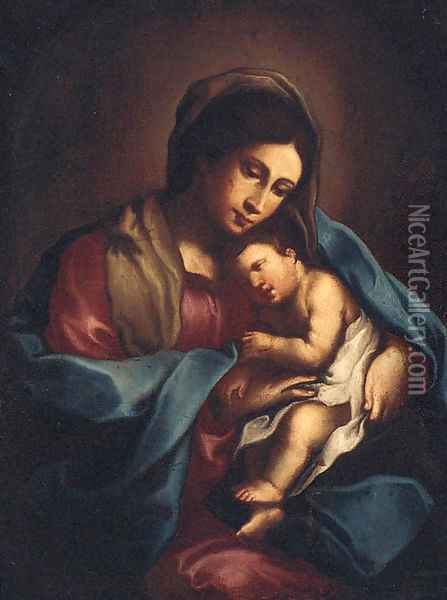 The Madonna and Child Oil Painting - Giovanni Francesco Barbieri