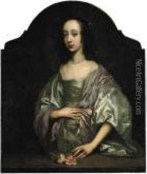 Portrait Of A Lady, Three-quarter-length Oil Painting - Sir Peter Lely