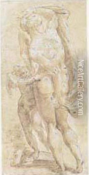 Venus Et Amour Oil Painting - Giovanni Francesco Bezzi
