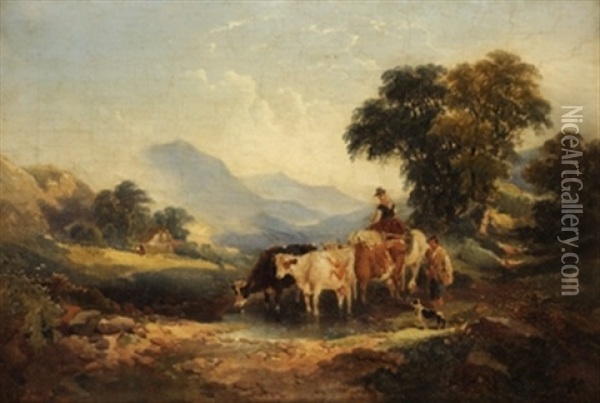 Paisaje De Montana Oil Painting - George William Horlor