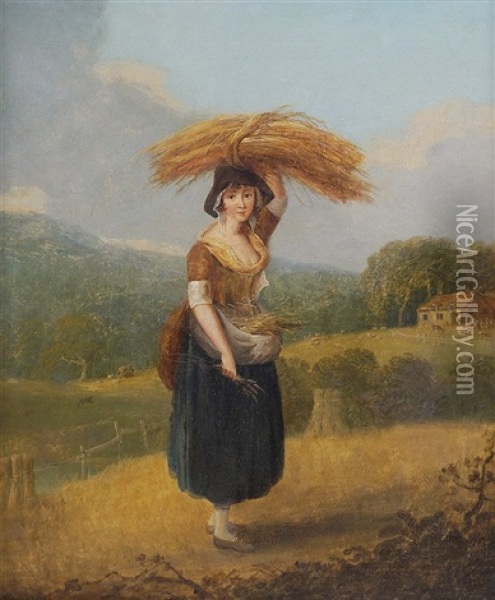 The Gleaner Oil Painting - Francis Wheatley