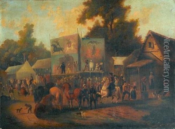 La Foire De Village Oil Painting - Jean Duplessis-Bertaux