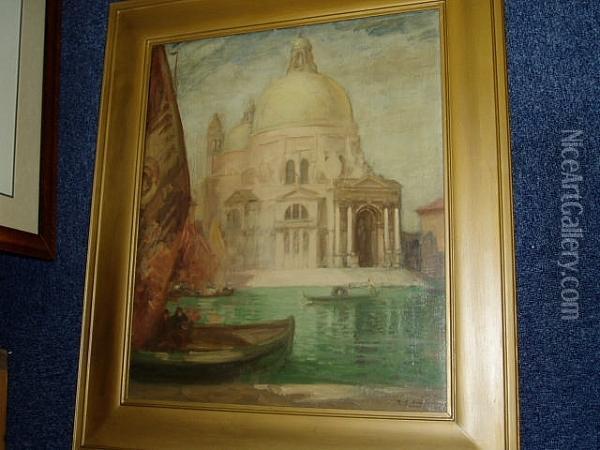 Santa Maria Della Salute, Venice Oil Painting - Alexander Gordon Sinclair