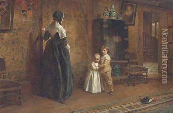 The secret passage Oil Painting - Alfred W. Cooper