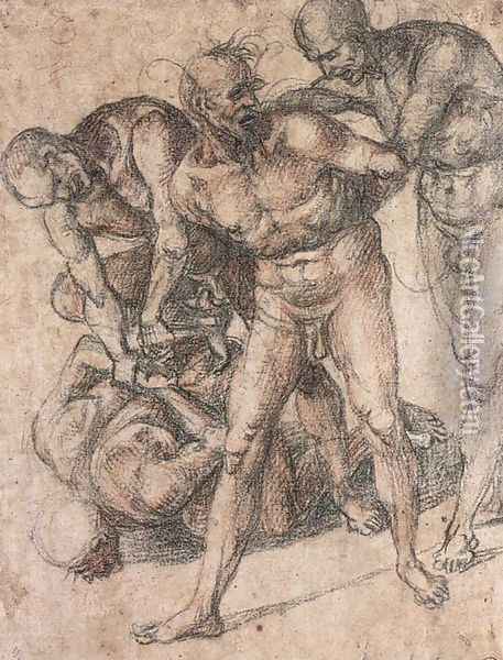 Study of nudes Oil Painting - Luca Signorelli