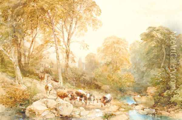Bolton Abbey and woods Oil Painting - James Duffield Harding
