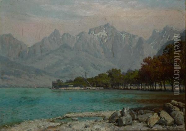 Evian-les-bains, Lac De Geneve Oil Painting - William Baptiste Baird