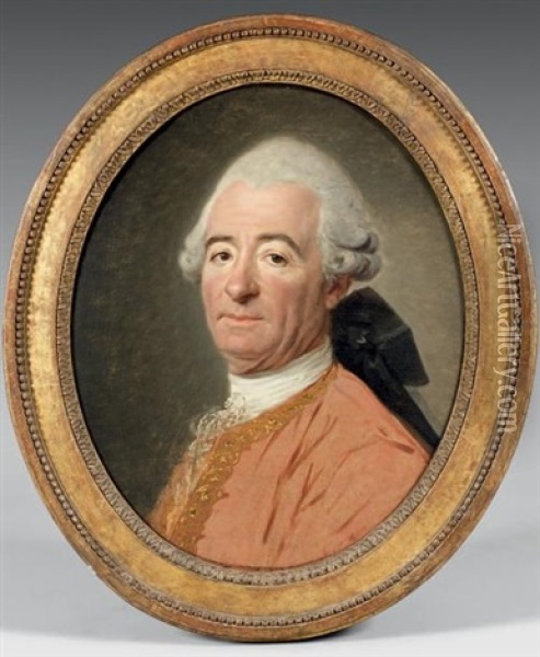 Portrait D'homme Oil Painting - Joseph-Siffred Duplessis