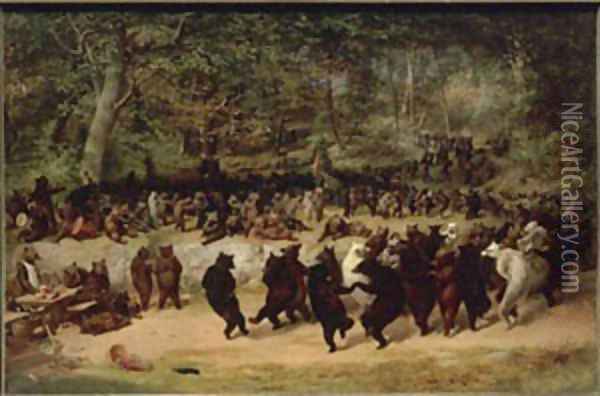 The Bear Dance 1942 Oil Painting - William Holbrook Beard