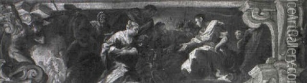 The Continence Of Scipio Oil Painting - Giovanni Battista Crosato