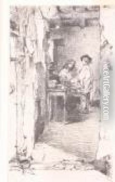 The Rag Gatherers Oil Painting - James Abbott McNeill Whistler