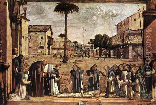 Funeral of St Jerome 1502 Oil Painting - Vittore Carpaccio