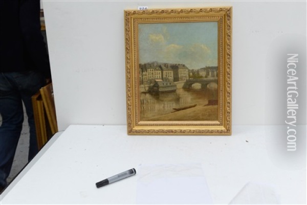 Les Quai De Paris Oil Painting - Stanislas Lepine