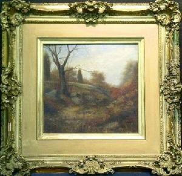 Autumn Landscape Oil Painting - E.F. Wagner