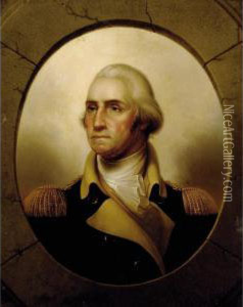 Portrait Of George Washington Oil Painting - Rembrandt Peale