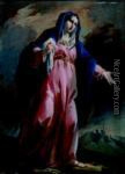 Madonna Addolorata Oil Painting - Giovanni Battista Pittoni the younger