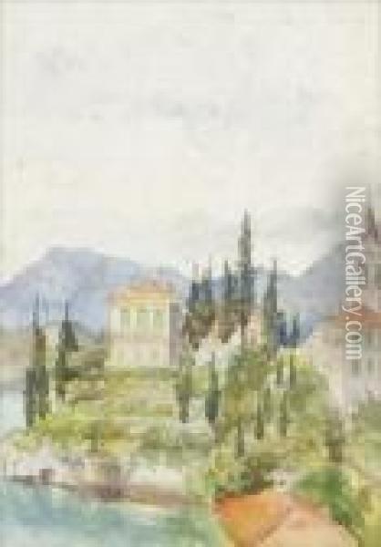 Varenna, Lake Como Oil Painting - Mildred Anne Butler