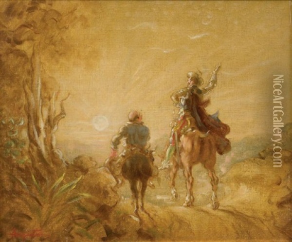 Don Quichotte Oil Painting - Louis Anquetin